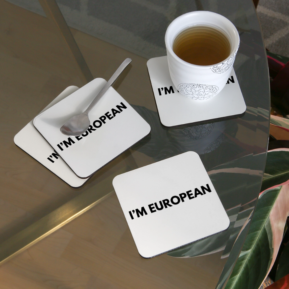 "I'M EUROPEAN Untersetzer (4er-Set) - white