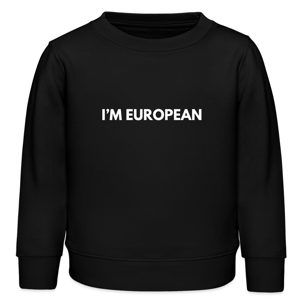 "I'M EUROPEAN" - Stanley/Stella Mini Changer Bio Kinder Sweatshirt - black