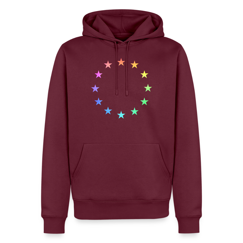 Men’s Premium Hoodie - "12 Stars - LGBTQ" - burgundy