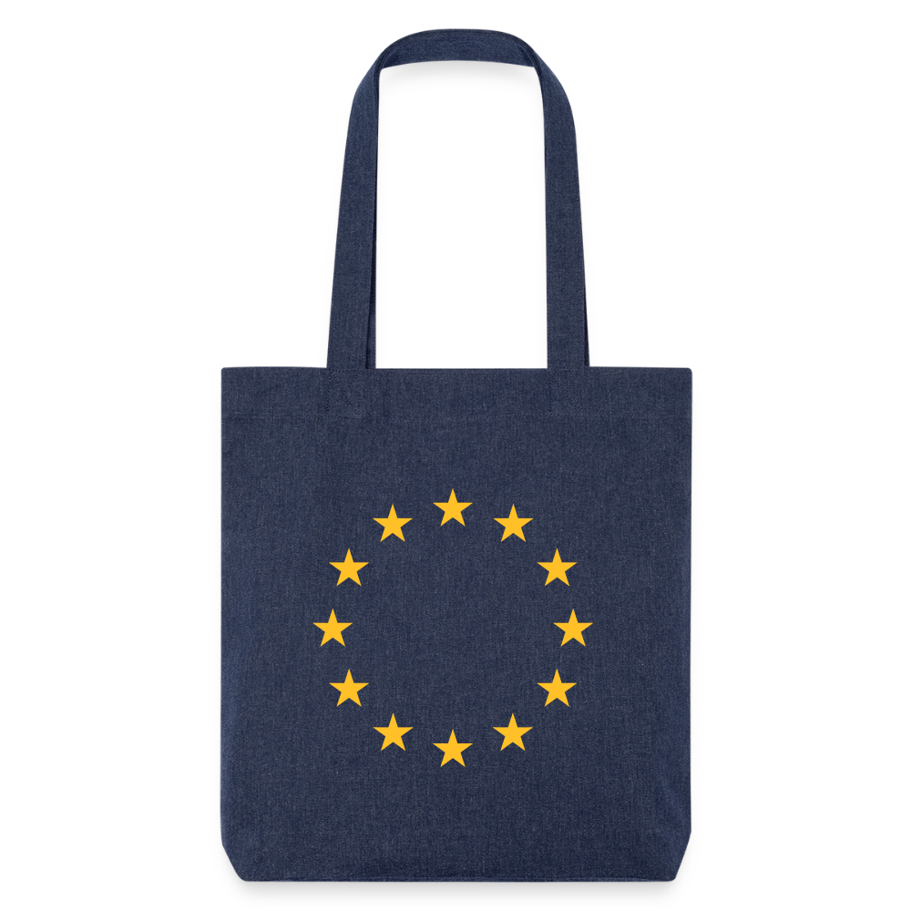 "12-Stars" - Stanley/Stella Heavyweight Recycled Tote Bag - melange blue