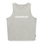 "EUROPEAN" - Frauen Cropped Tank Top - heather grey