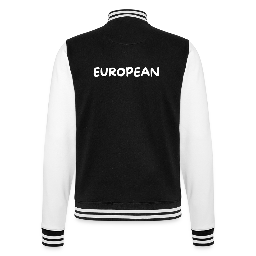 "EUROPEAN" - College-Sweatjacke - black/white