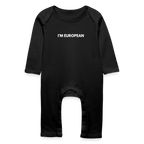 "I'M EUROPEAN" - Baby Bio Strampler - black