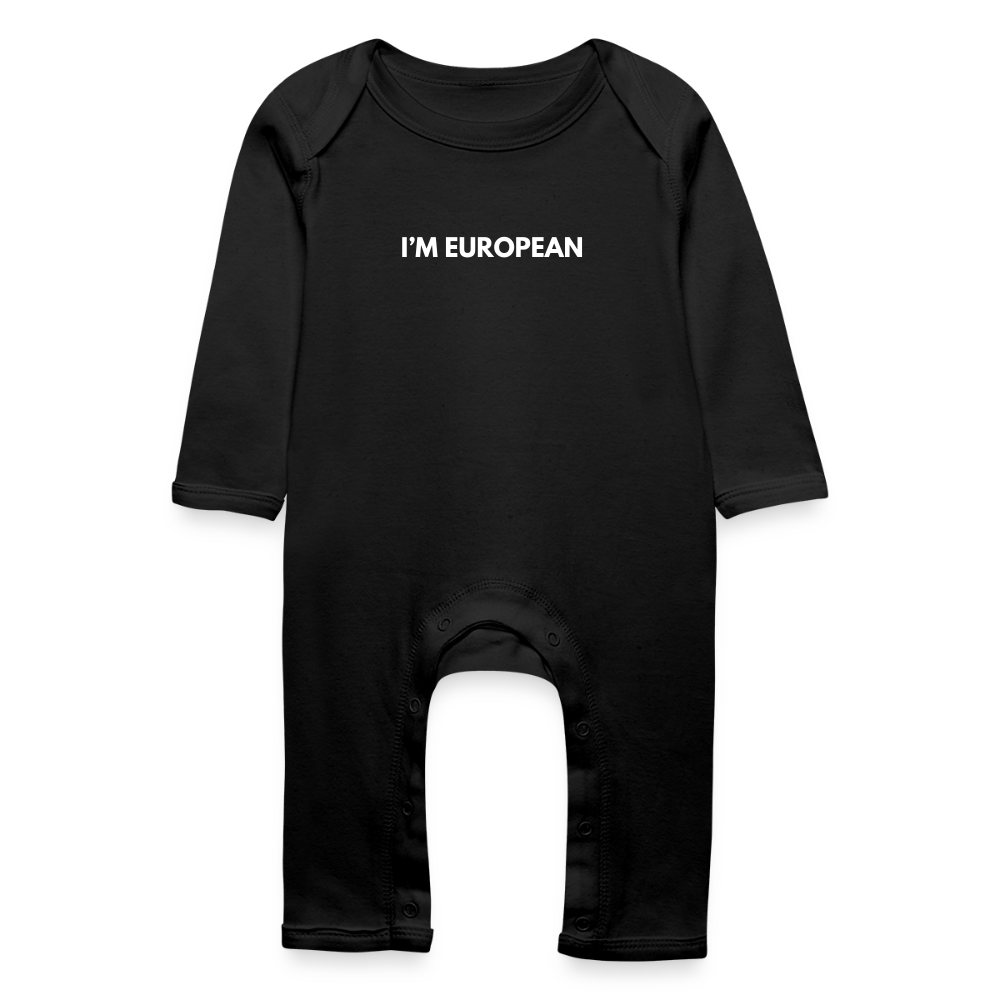 "I'M EUROPEAN" - Baby Bio Strampler - black