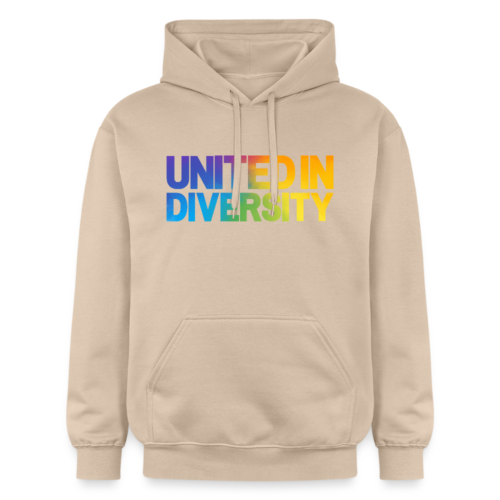 Gildan Unisex Softstyle® Midweight Hoodie  - "United in Diversity - LGBTQ" - sand