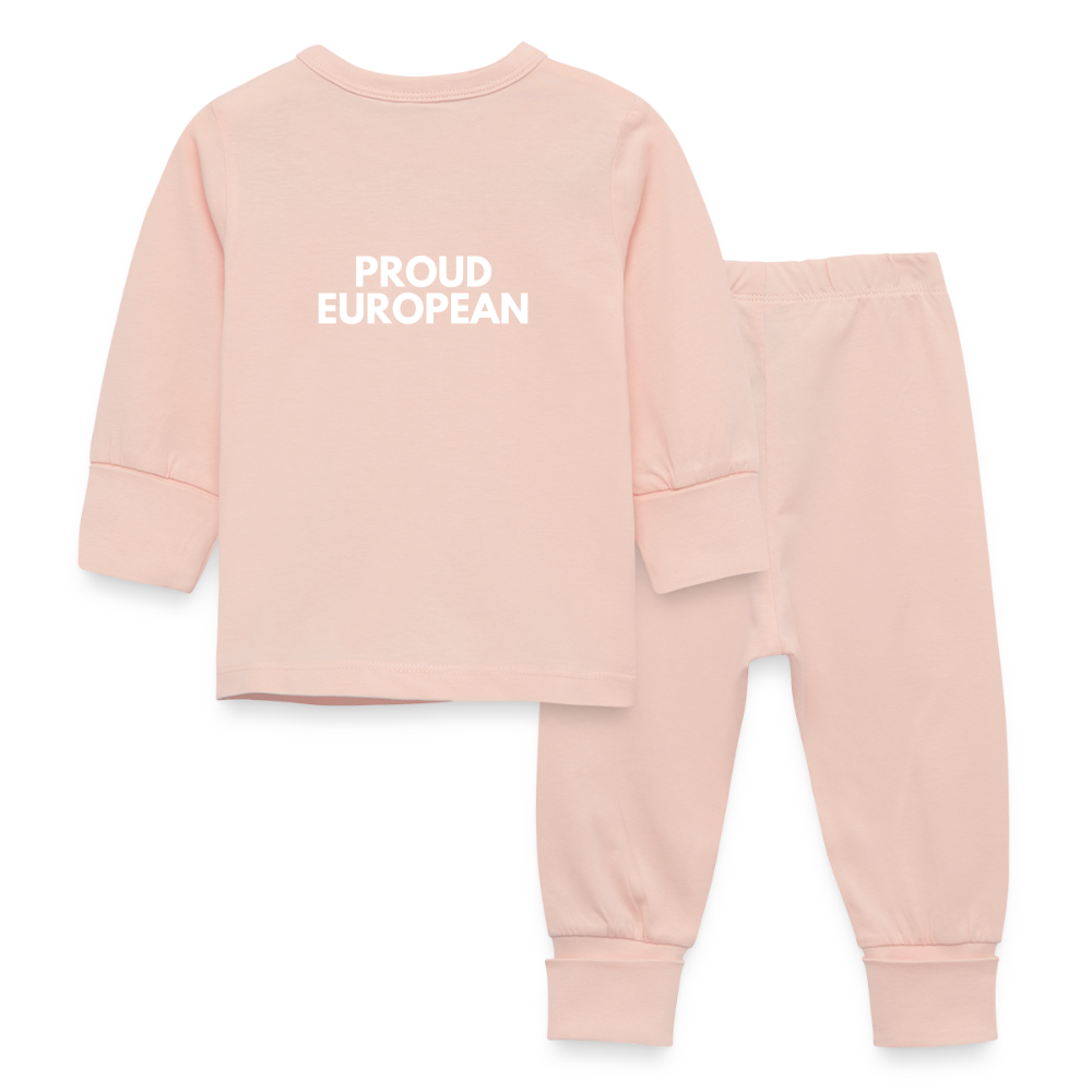 "PROUD EUROPEAN" - Baby Schlafanzug - crystal pink
