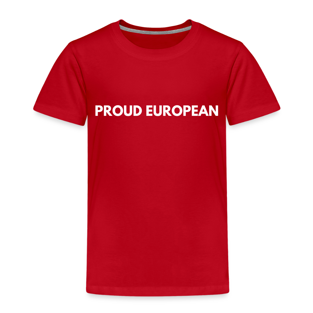 "PROUD EUROPEAN" - Kinder Premium T-Shirt - red
