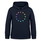 Women's Hoodie - "12 Stars - LGBTQ" - navy