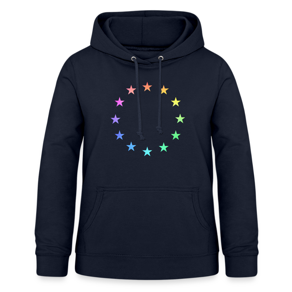 Women's Hoodie - "12 Stars - LGBTQ" - navy