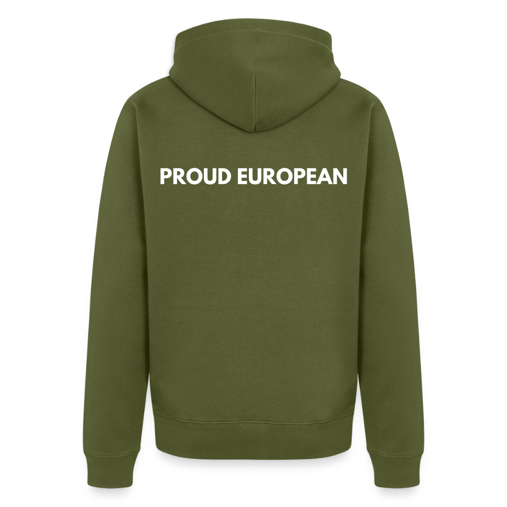 "PROUD EUROPEAN" - Männer Premium Kapuzenjacke - khaki