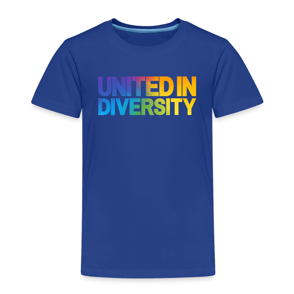 Kids' Premium T-Shirt  - "United in Diversity - LGBTQ" - royal blue