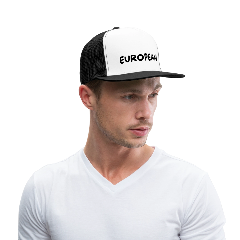 "EUROPEAN" - Trucker Cap - white/black
