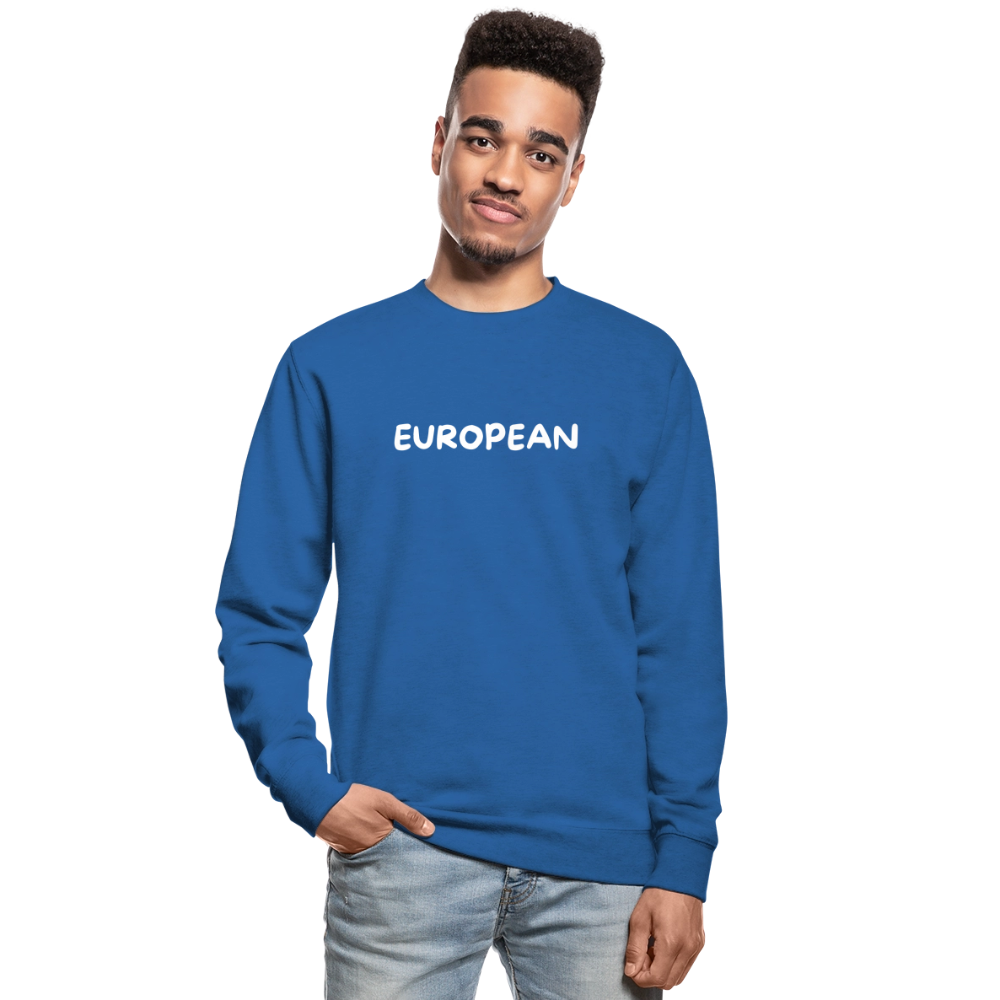 "EUROPEAN" - Unisex Pullover - royal blue