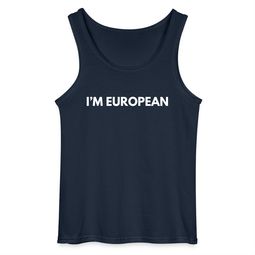 "I'M EUROPEAN" - Gildan Männer Tank Top - navy