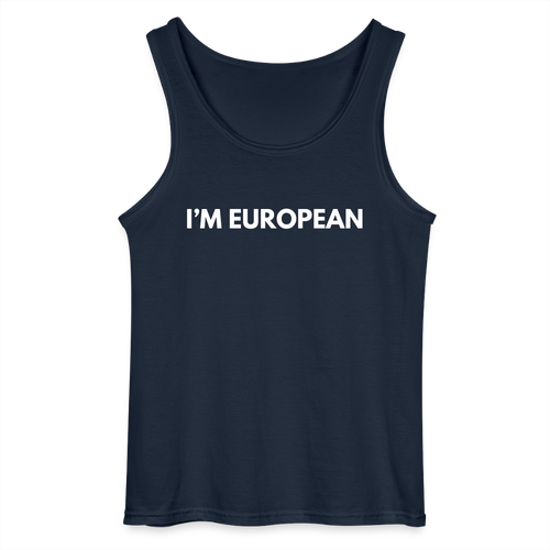 "I'M EUROPEAN" - Gildan Männer Tank Top - navy