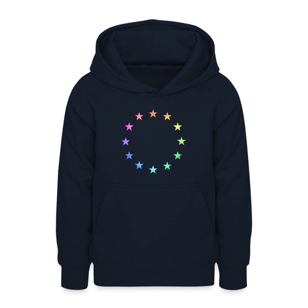 Teen Hoodie - "12 Stars - LGBTQ" - navy