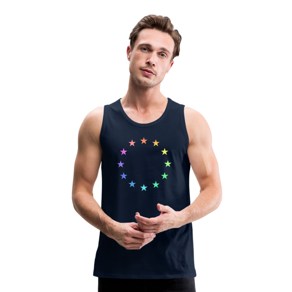 Men’s Premium Tank Top - "12 Stars - LGBTQ" - navy
