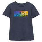 Kids' Premium T-Shirt  - "United in Diversity - LGBTQ" - heather denim