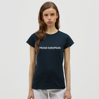 "PROUD EUROPEAN" - Frauen T-Shirt - navy