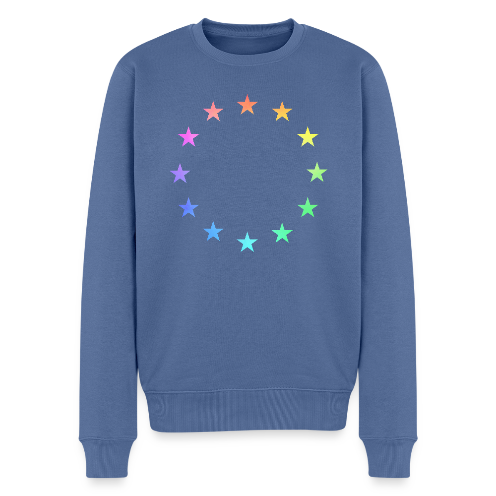Men’s Premium Sweatshirt - "12 Stars - LGBTQ" - stone blue