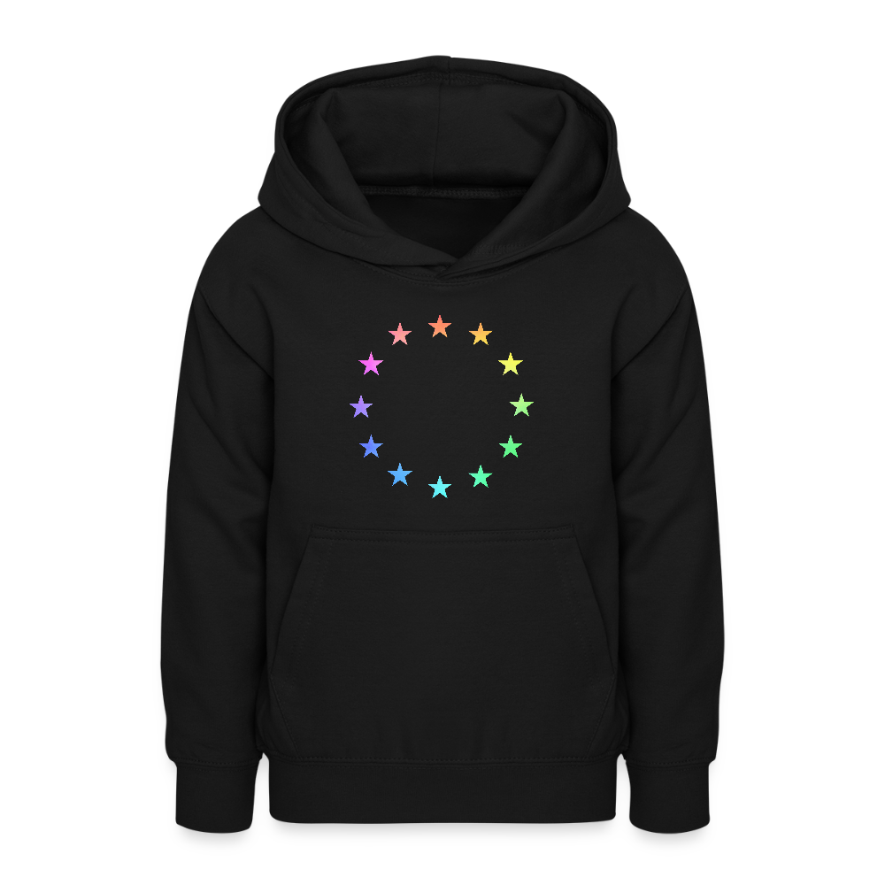 Teen Hoodie - "12 Stars - LGBTQ" - black