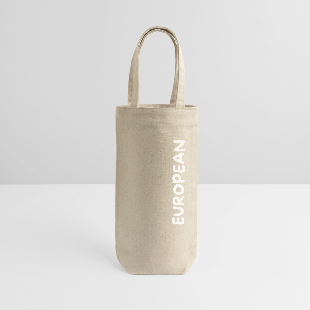"EUROPEAN" - Geschenkbeutel für Flaschen - nature