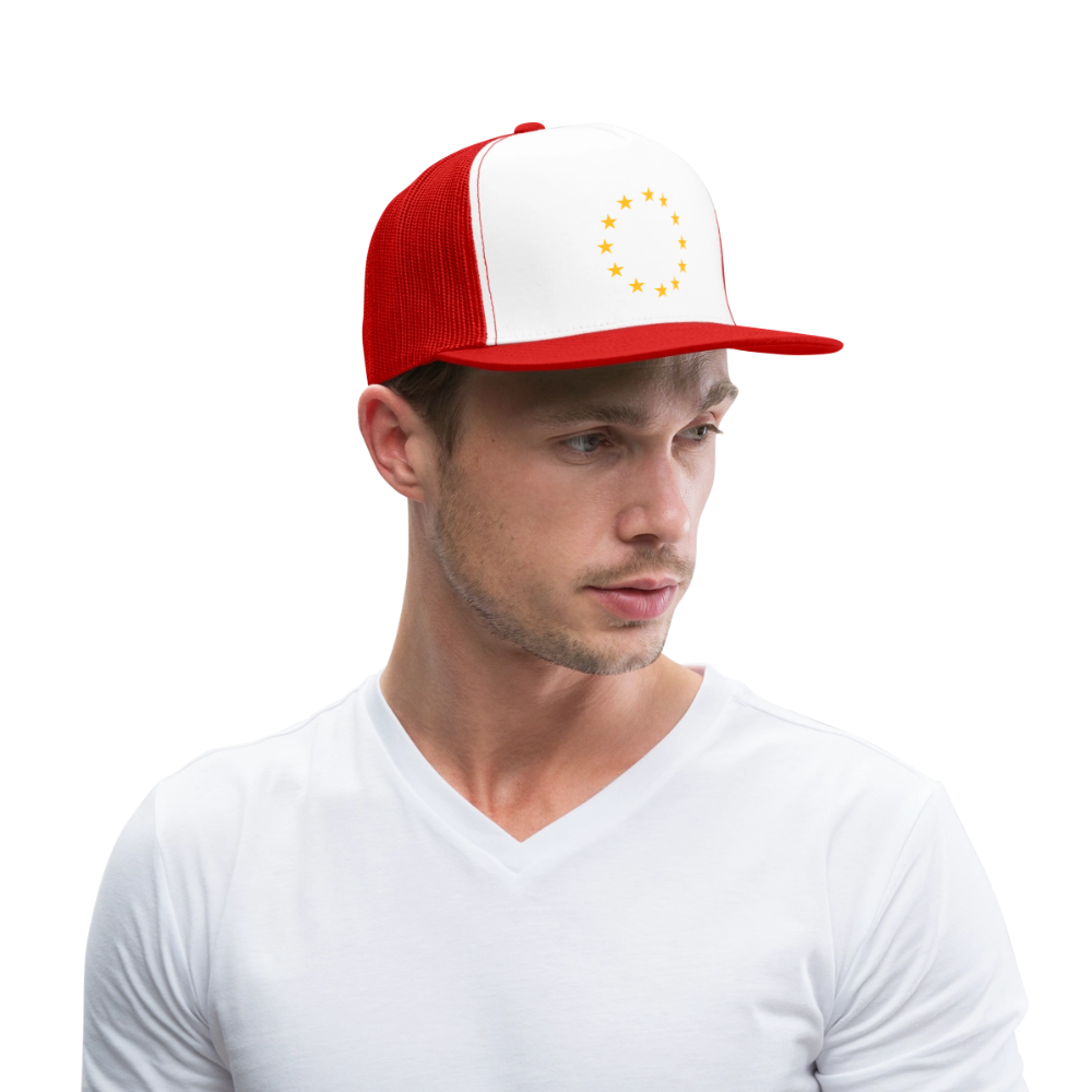 "12-Stars" - Trucker Cap - white/red