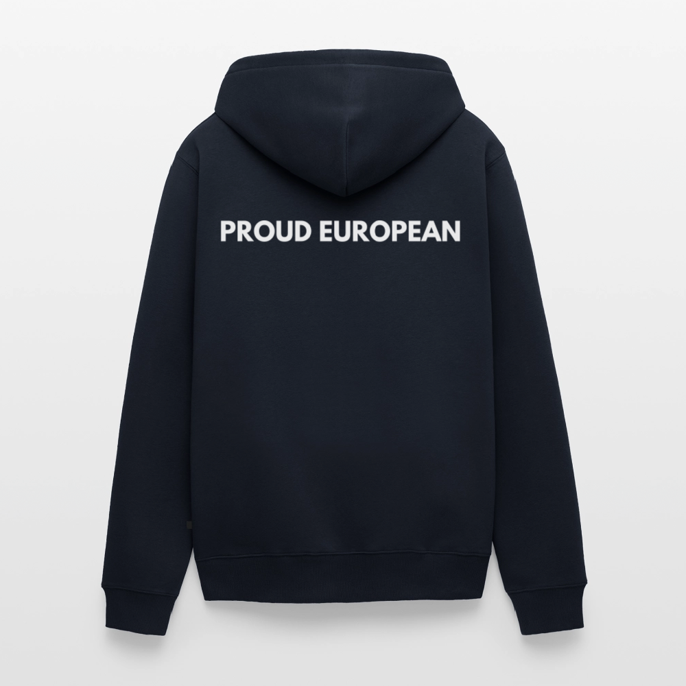 "PROUD EUROPEAN" - Männer Premium Kapuzenjacke - navy