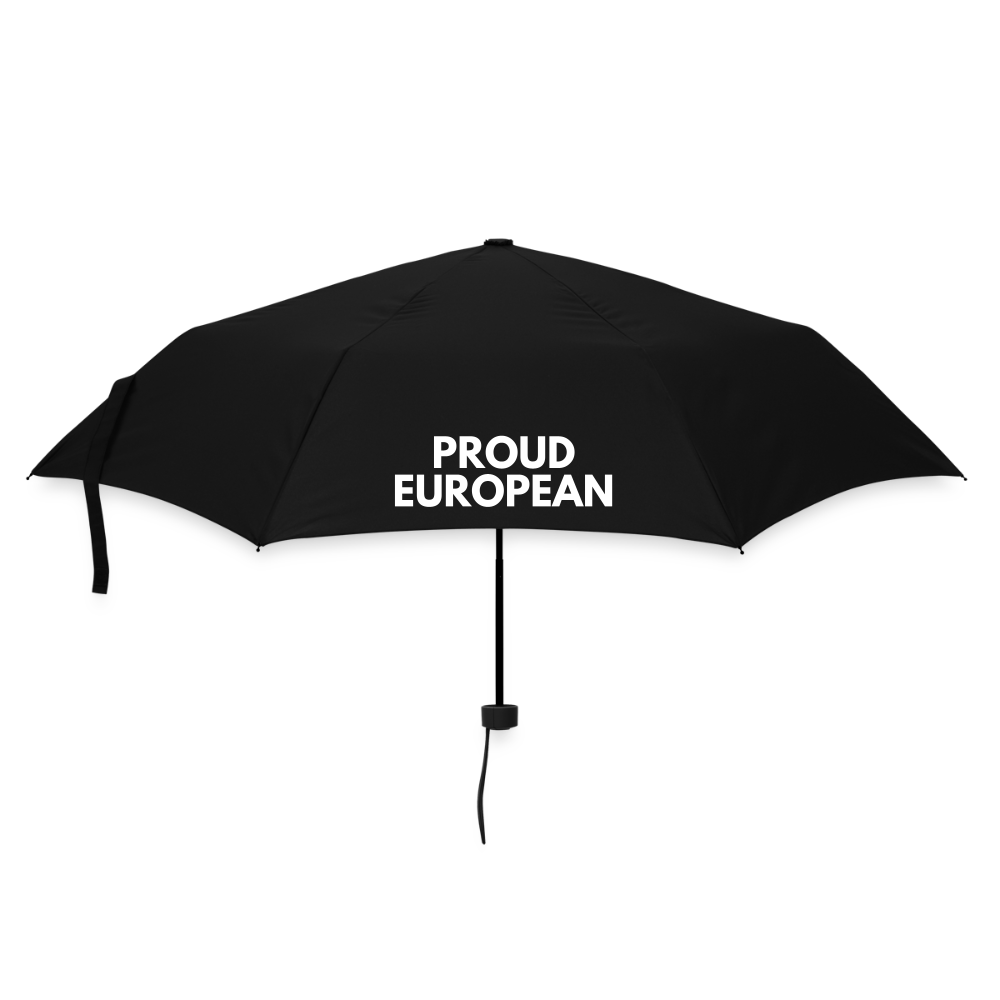 "PROUD EUROPEAN" - Regenschirm (klein) - black