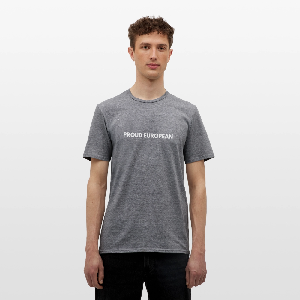 "PROUD EUROPEAN" - Männer T-Shirt - graphite heather