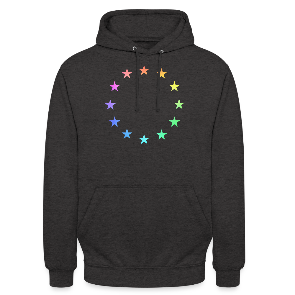 Unisex Hoodie - "12 Stars - LGBTQ" - charcoal grey