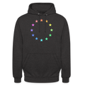 Unisex Hoodie - "12 Stars - LGBTQ" - charcoal grey