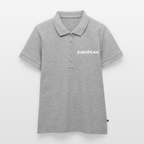 "EUROPEAN" - Frauen Premium Bio Polo Shirt - heather grey
