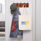 Stanley/Stella Heavyweight Recycled Tote Bag - "United in Diversity - LGBTQ" - natural white