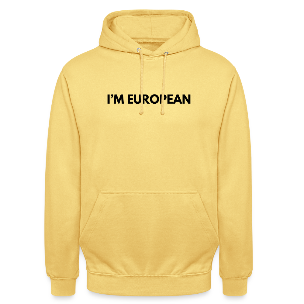 "I'M EUROPEAN" - Unisex Hoodie - lemon yellow