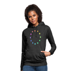 Women's Hoodie - "12 Stars - LGBTQ" - charcoal grey