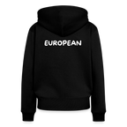 "EUROPEAN" - Frauen Premium Kapuzenjacke - black