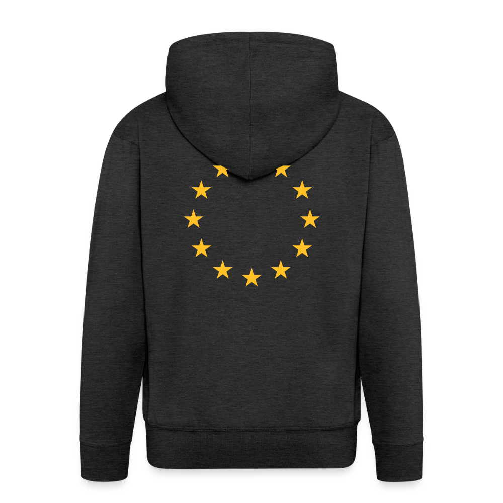 "12-Stars" - Men's Premium Hooded Jacket - charcoal grey