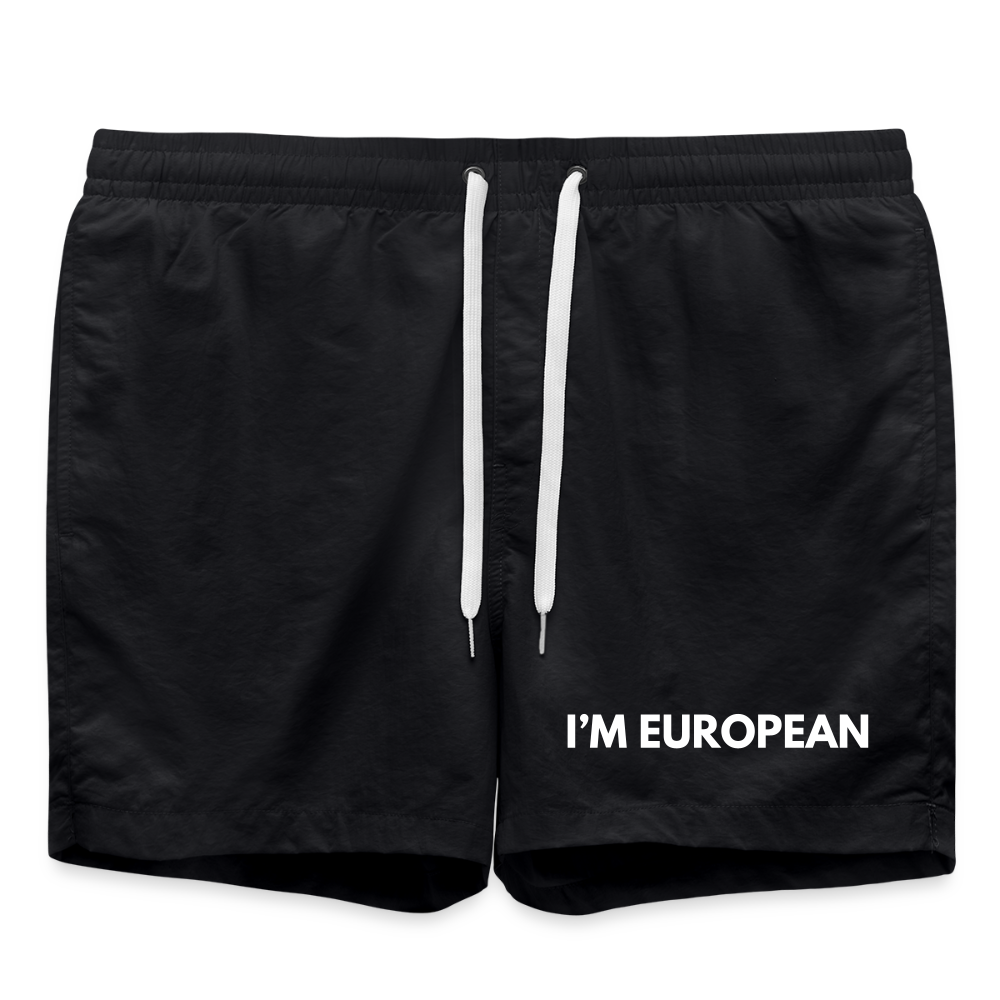 "I'M EUROPEAN" - Badeshorts - black