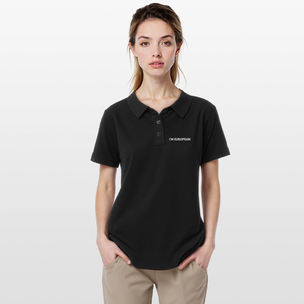 "I'M EUROPEAN" - Frauen Polo Shirt - black
