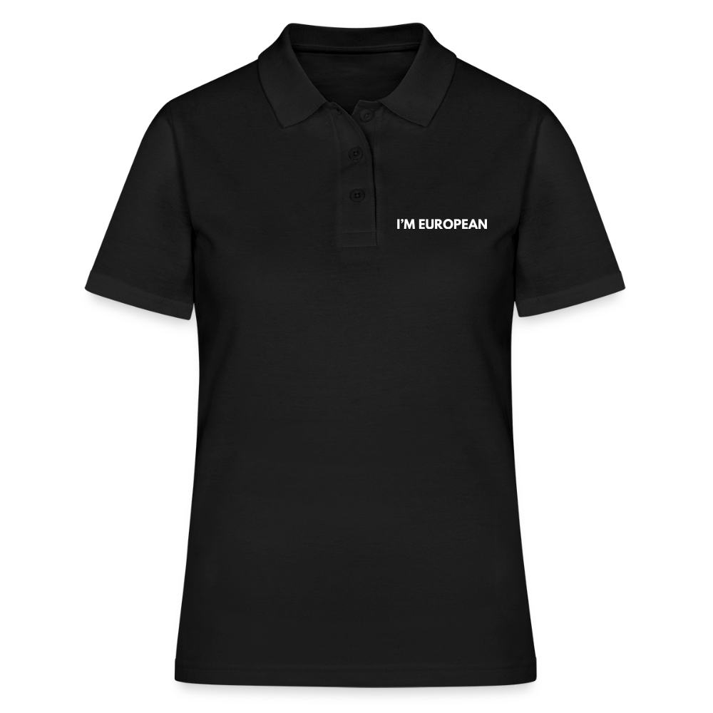 "I'M EUROPEAN" - Frauen Polo Shirt - black