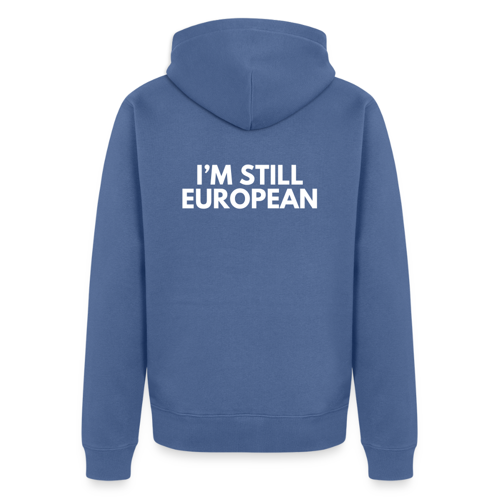 "I'M STILL EUROPEAN" - Männer Premium Kapuzenjacke - stone blue
