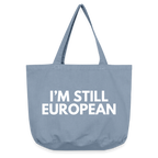 "I'M STILL EUROPEAN" - Vintage-Washed Shopper - Vintage Blue