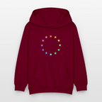 Kids Hoodie - "12 Stars - LGBTQ" - bordeaux