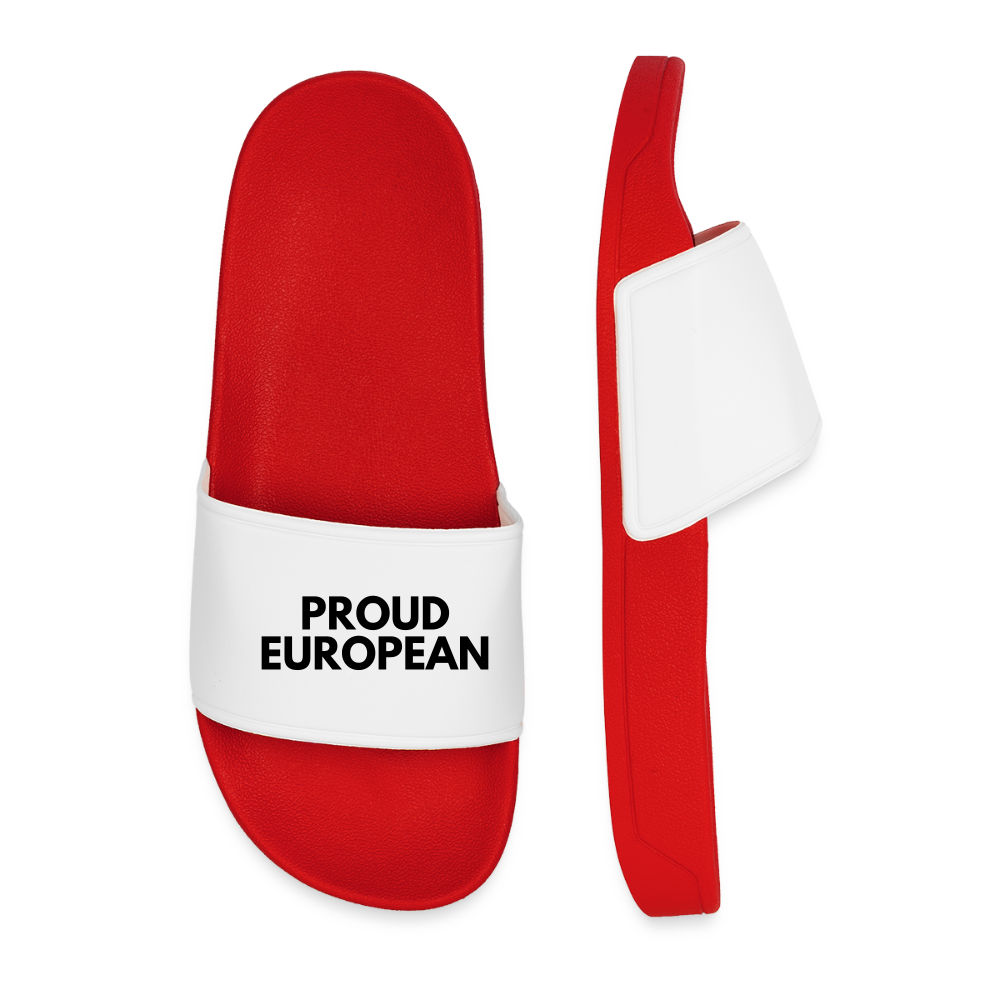 "PROUD EUROPEAN" - Männer Badelatschen - red