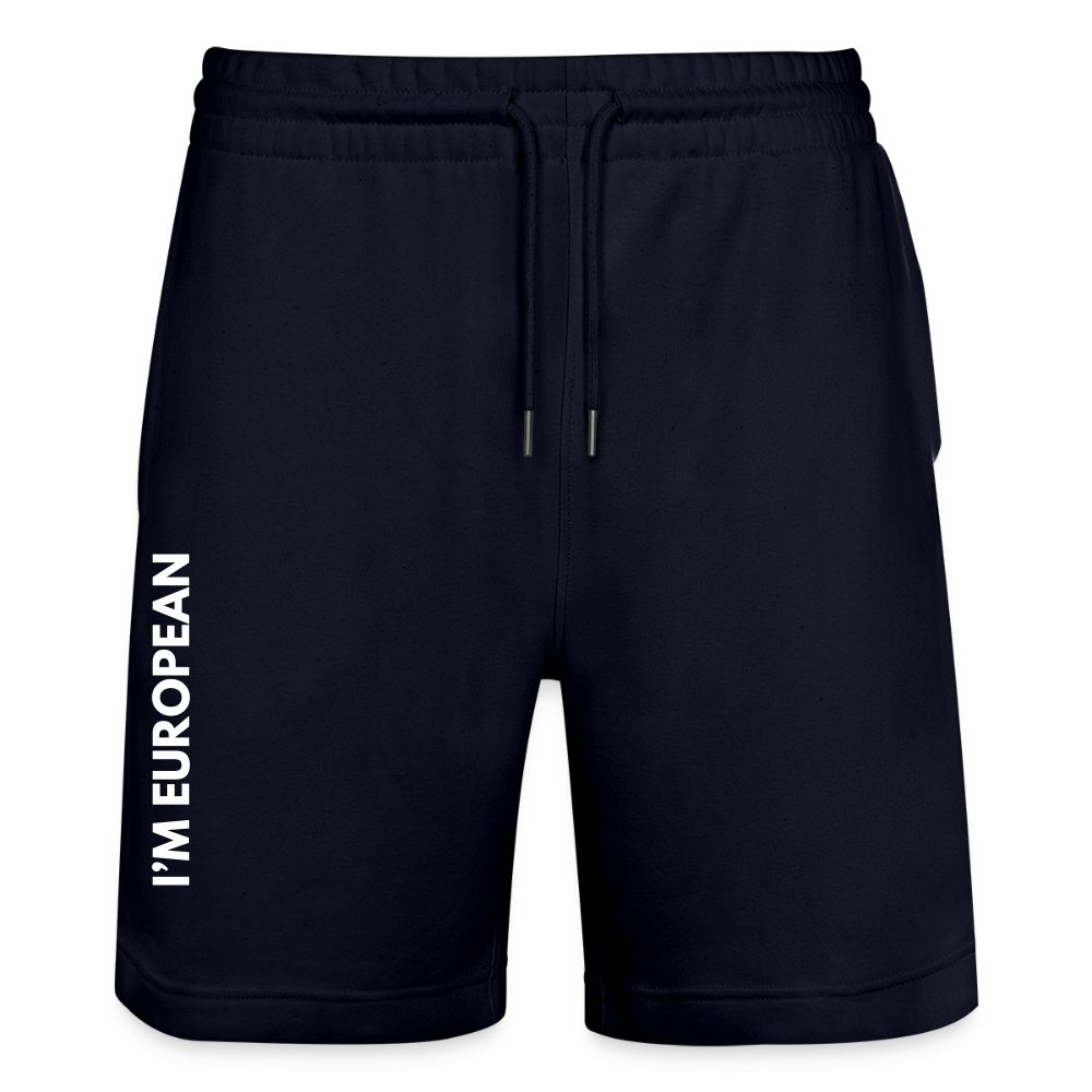 "I'M EUROPEAN" - Stanley/Stella Unisex Bio Joggingshorts Trainer - dark navy