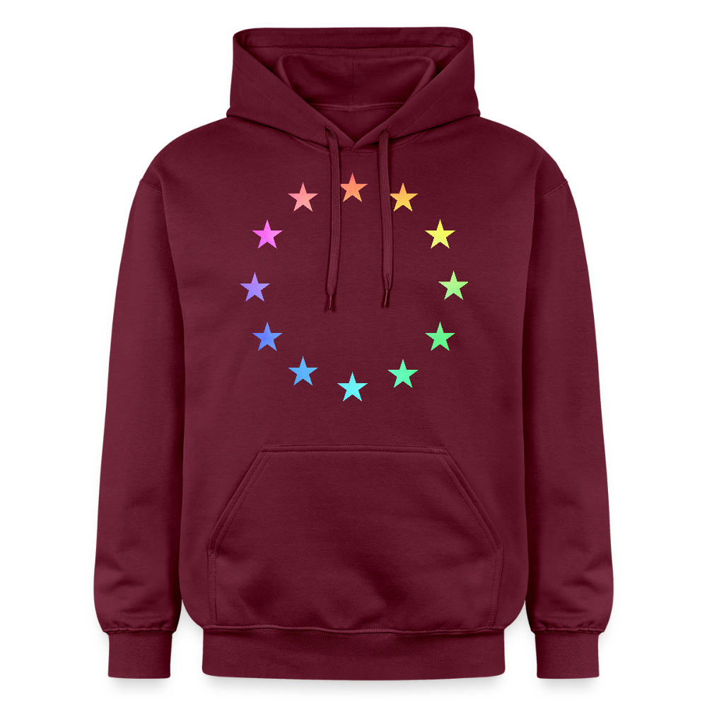 Gildan Unisex Softstyle® Midweight Hoodie - "12 Stars - LGBTQ" - maroon