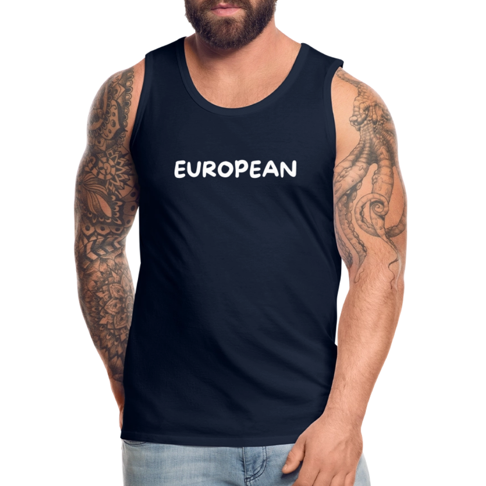 "EUROPEAN" - Männer Premium Tank Top - navy
