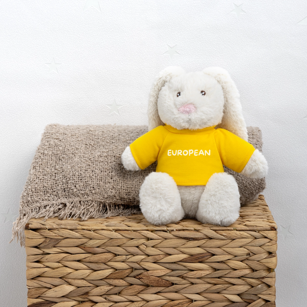 "EUROPEAN" - MiniFeet® RecycelHase® Creme - sun yellow