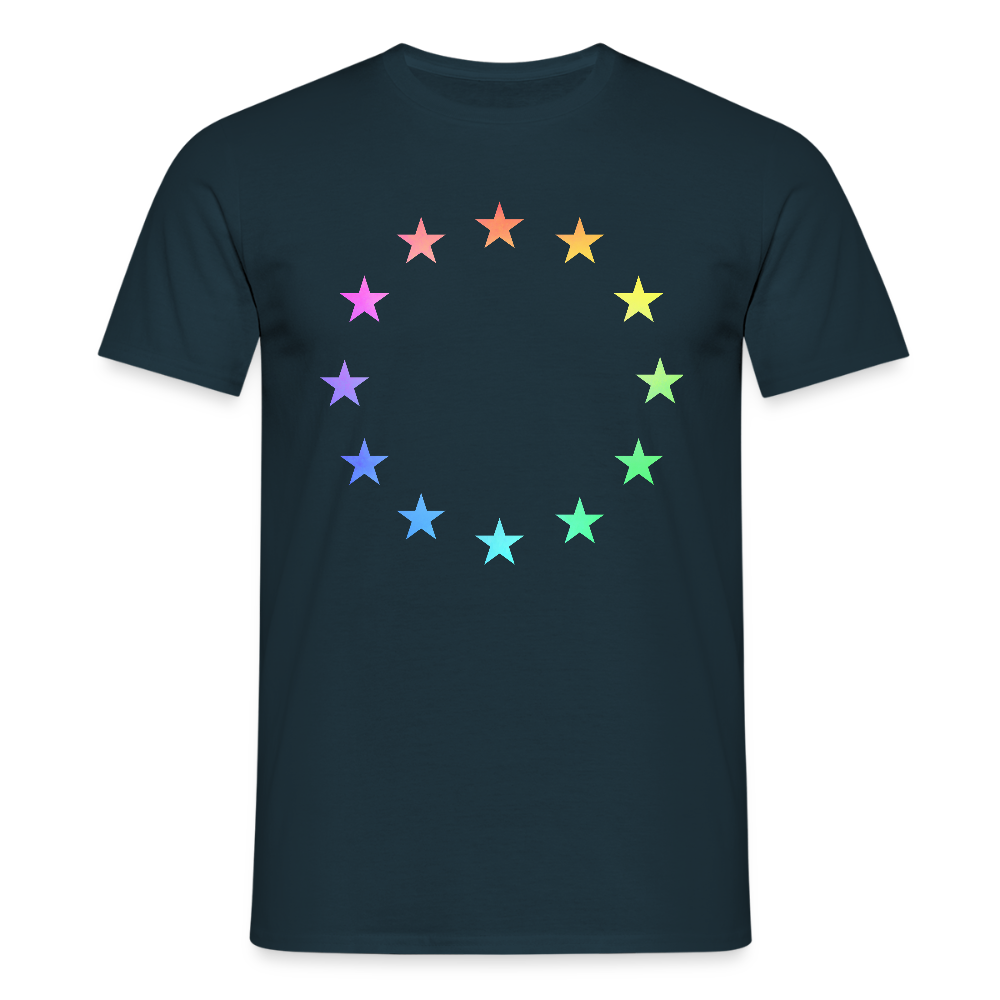 Men's T-Shirt - "12 Stars - LGBTQ" - navy